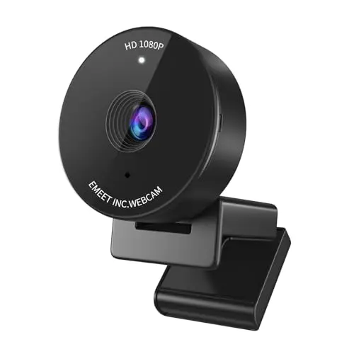EMEET C950 webcam with physical privacy cover for iPad