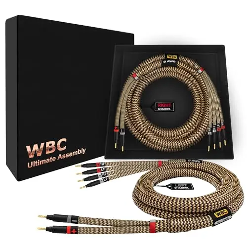 WORLDS BEST CABLES audiophile speaker cable with tweed jacket
