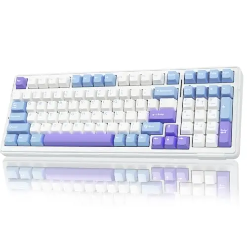 AULA F99 wireless mechanical keyboard with RGB lighting and compact layout