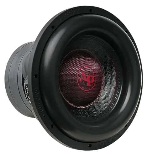 Audiopipe 12-inch car subwoofer with black aluminum basket and quad stack magnets