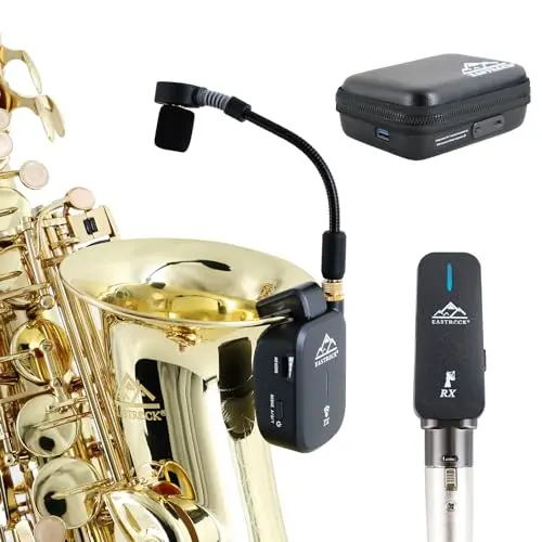 EASTROCK wireless saxophone microphone with reverb control