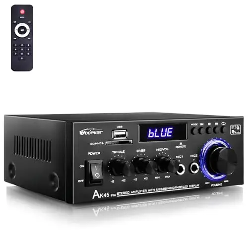 WOOPKER AK45 Pro stereo amplifier with remote control