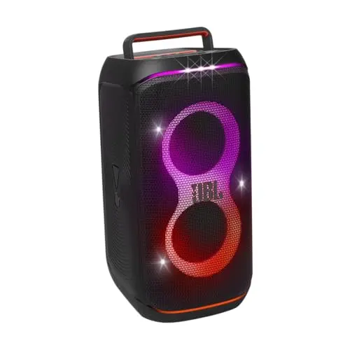 JBL PartyBox Club 120 portable party speaker with foldable handle and LED lights