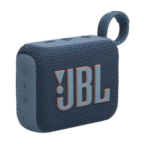 JBL Go 4 ultra-portable Bluetooth speaker in blue