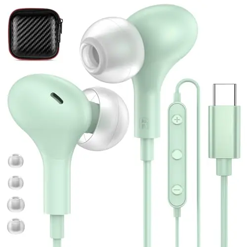 APETOO USB-C headphones with magnetic earbuds and noise cancellation