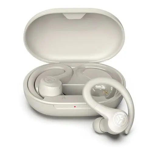 JLab Go Sport+ wireless earbuds with secure earhooks