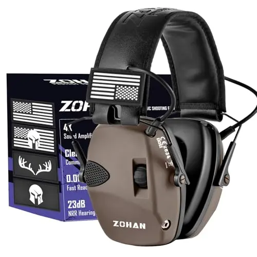 ZOHAN electronic shooting earmuffs with ambient sound amplification