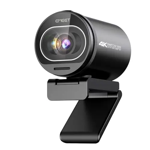 EMEET S600 4K webcam with Sony sensor on a desk