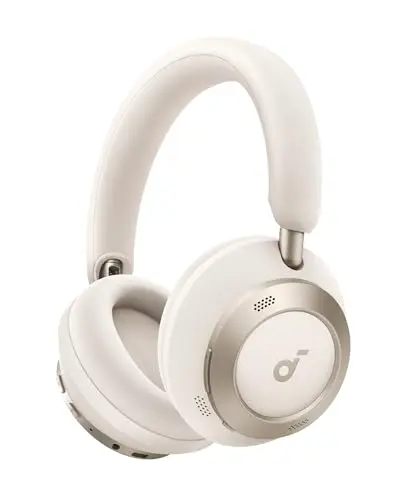 Soundcore Space One Pro headphones in cream white