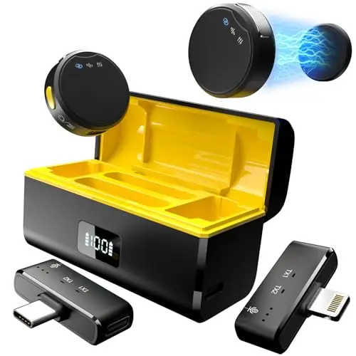 Rythflo wireless lavalier microphone with magnetic clip