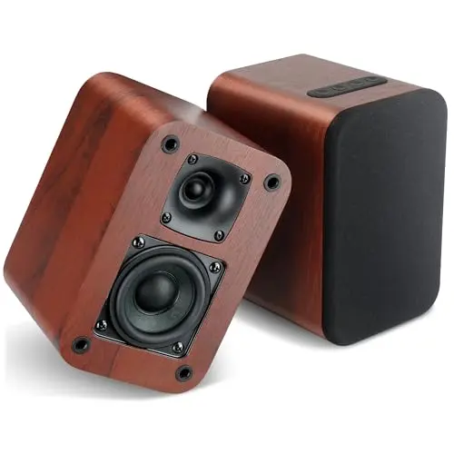 RIOWOIS powered Bluetooth bookshelf speakers