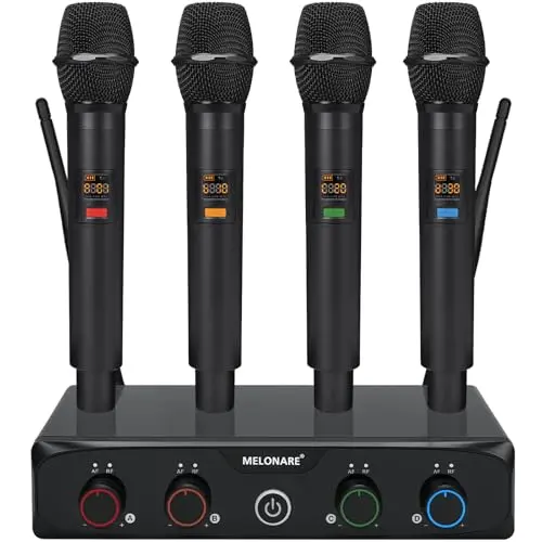 MELONARE 4-channel compact wireless microphone system