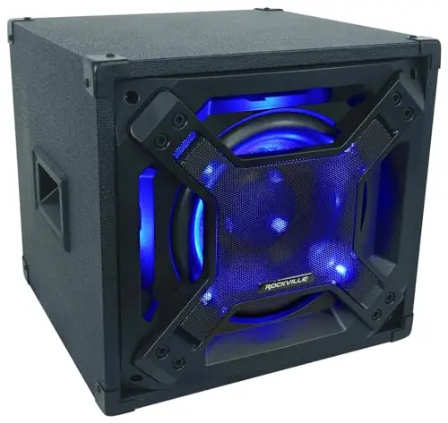 Rockville BASS Blaster 10 powered subwoofer with LED lighting