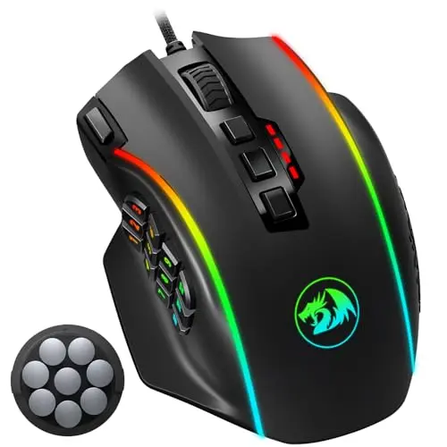 Redragon M901K MMO gaming mouse with side buttons
