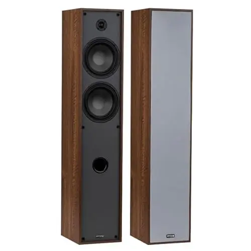 Dayton Audio Classic T65 floorstanding speaker pair in wood finish