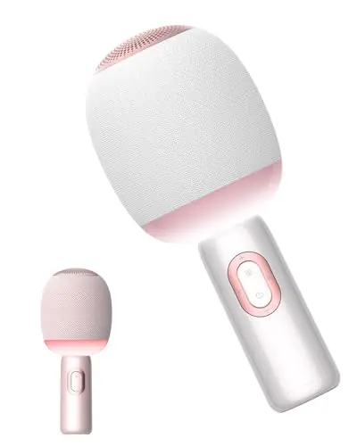 PUREMIC wireless karaoke microphone with built-in speaker and dynamic lighting