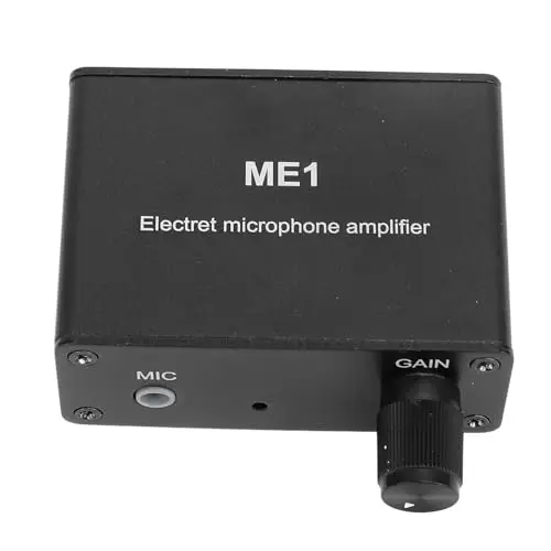 Adjustable gain electret microphone preamplifier