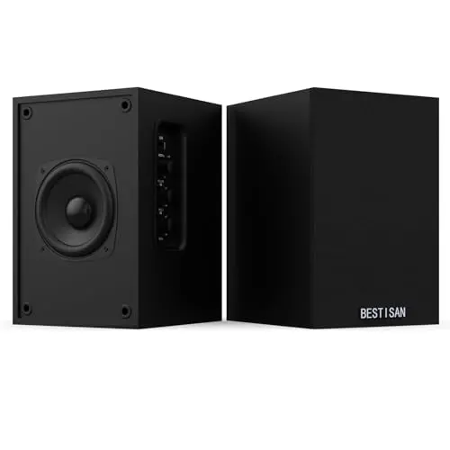 BESTISAN active bookshelf speakers for record player