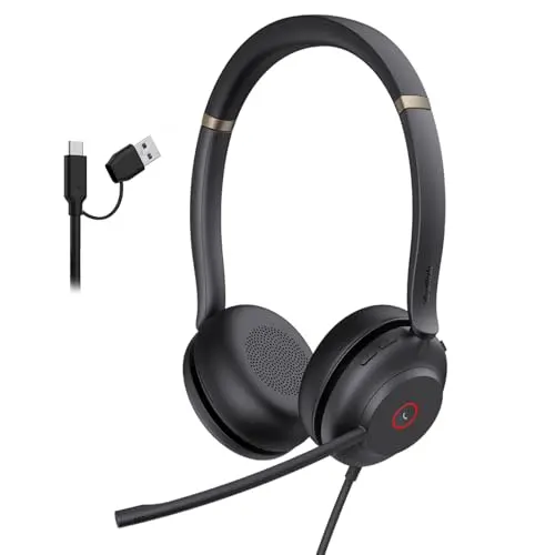 Yealink UH37 wired USB headset with noise cancelling microphone