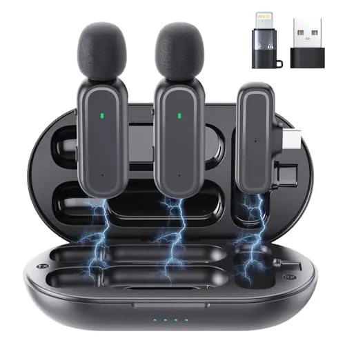 VOIJUMP wireless lavalier microphone set for video recording
