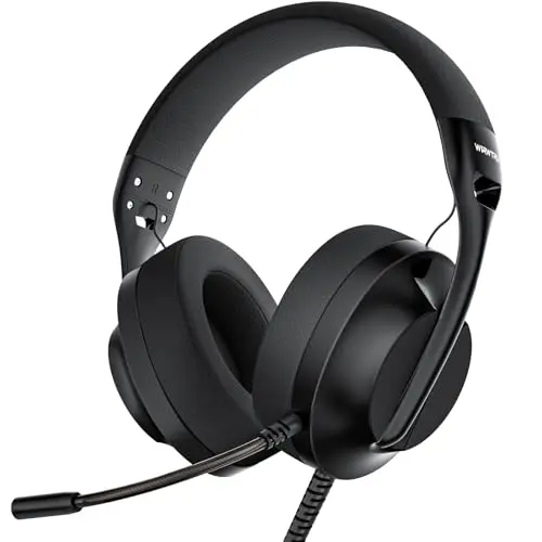 WIRWTRU S30 lightweight gaming headset in black