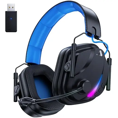 Vakedy HW12 wireless gaming headset in black blue