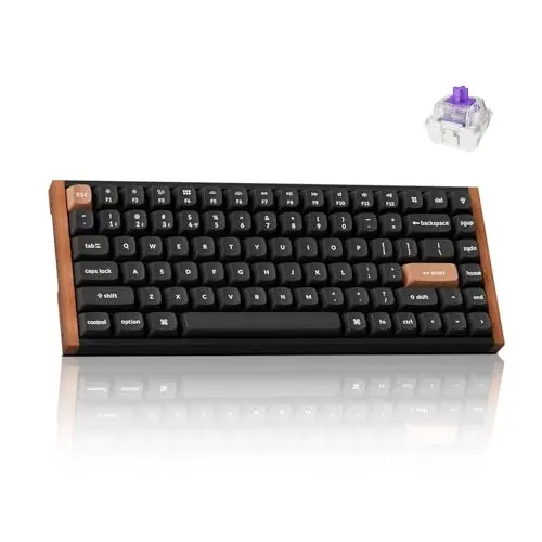 Keychron K2 HE mechanical keyboard with hall effect switches and wood accents