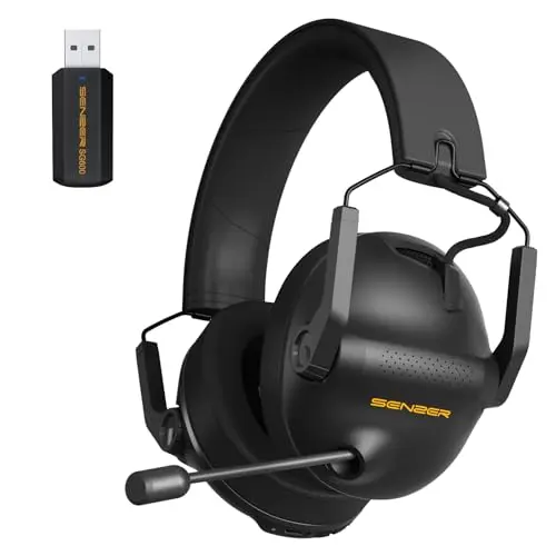 SENZER SG600 wireless gaming headset with foldable design