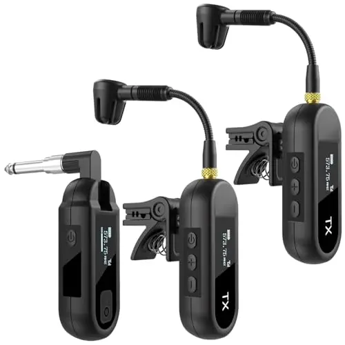 EBJ wireless saxophone microphone with EQ controls