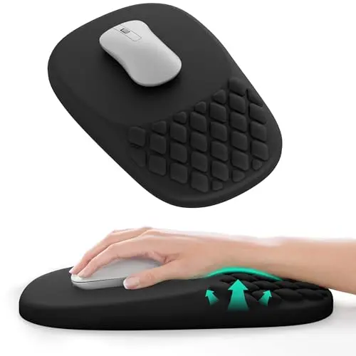 VAGAU ergonomic mouse pad with memory foam and wrist support for carpal tunnel
