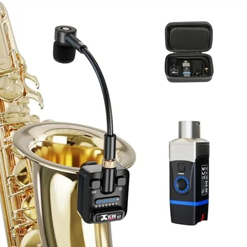 Xvive U7 wireless saxophone and trumpet microphone system