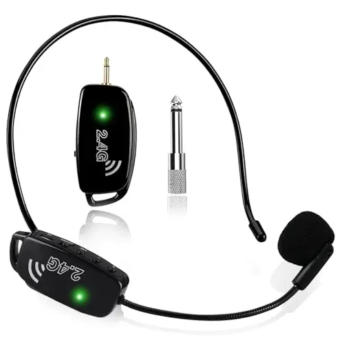 SAYTINAI wireless headset microphone with handheld option for singing