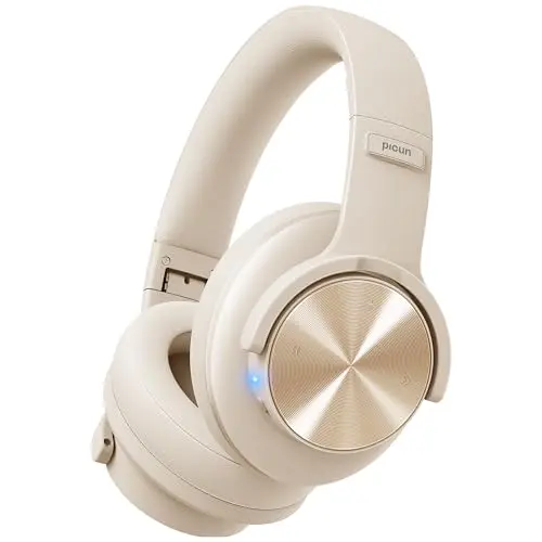 Picun B8 Bluetooth headphones in khaki white