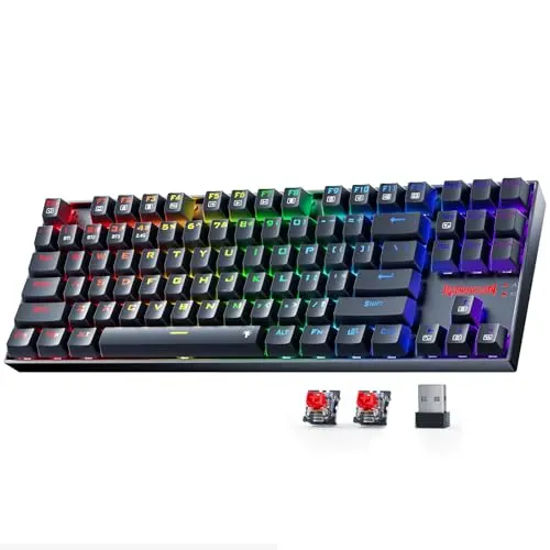 Redragon wireless mechanical gaming keyboard with rainbow backlighting