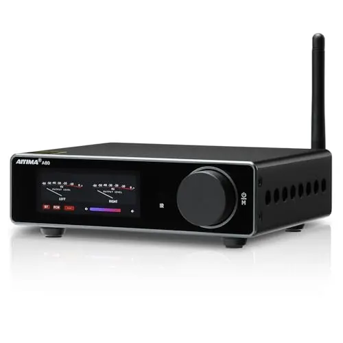 AIYIMA A80 DAC amplifier with VU display and multiple inputs