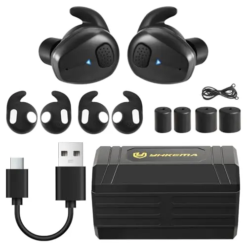 YHKEMA electronic shooting earbuds in black