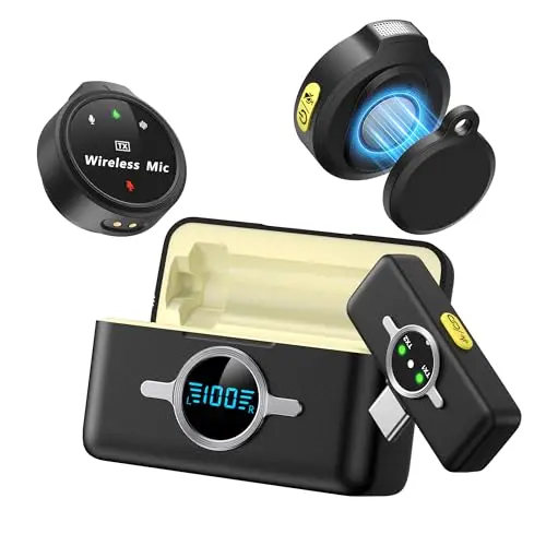 Lincisoonic wireless lavalier microphone with charging case