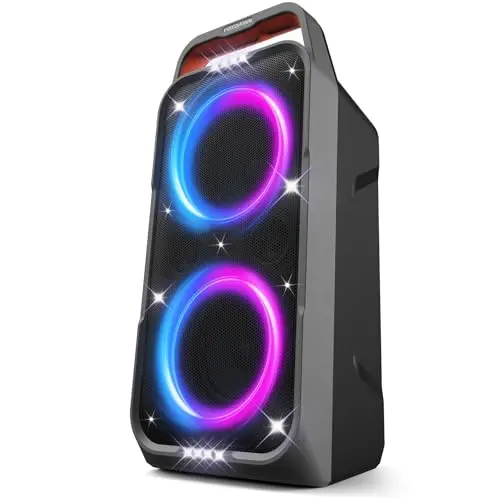Foxdawn portable Bluetooth speaker with multicolor LED light show