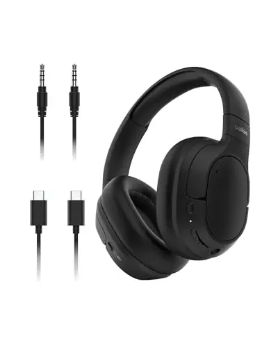 Belkin SoundForm Isolate hybrid active noise cancelling headphones in black