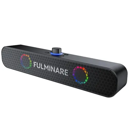 FULMINARE portable Bluetooth speaker with LED lights and compact design