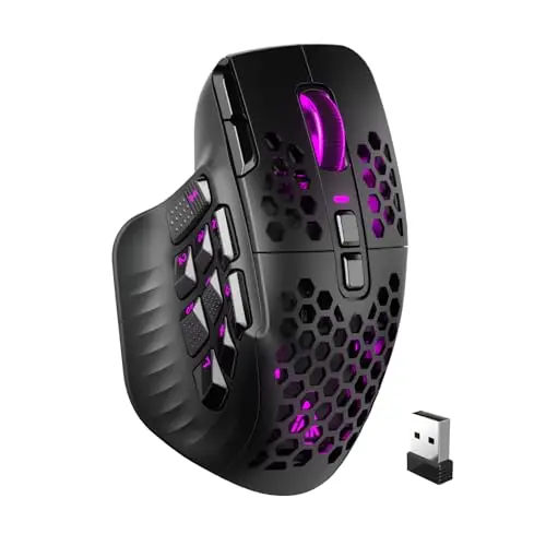 SOLAKAKA SM809 Pro wireless MMO gaming mouse in black