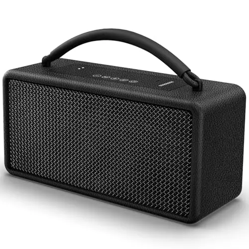 DINDIN wooden Bluetooth speaker with 80W power and vintage design