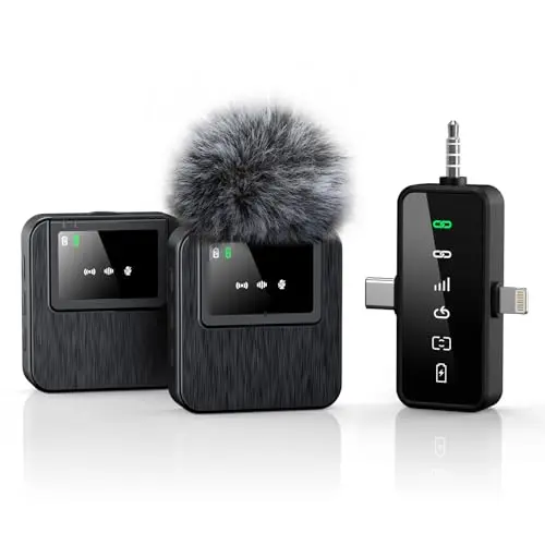 BAILIXIN 3-in-1 mini wireless microphone for iPhone recording