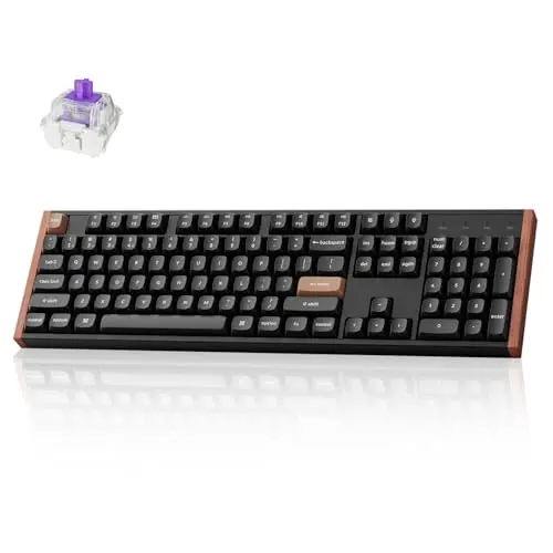 Keychron K10 HE full-size mechanical keyboard with aluminum and wood frame
