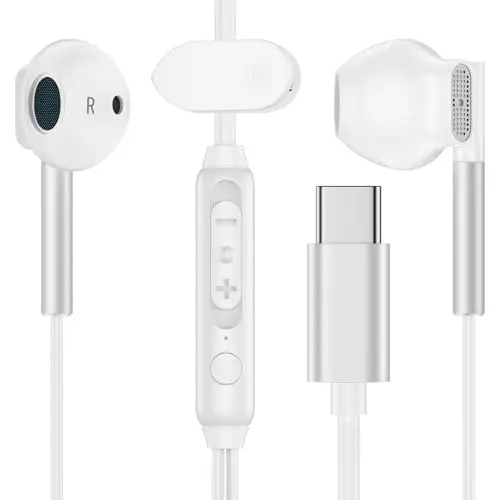 OrSunday USB-C wired earbuds in white color
