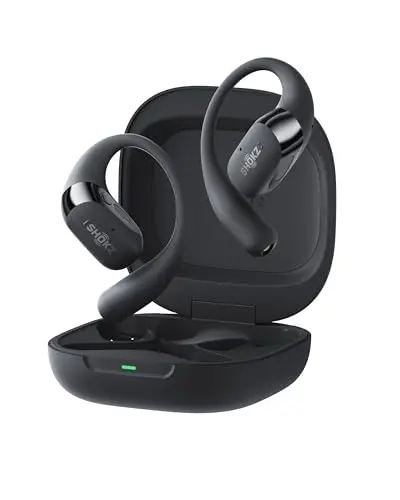 SHOKZ OpenFit 2+ open-ear headphones with soft ear hooks