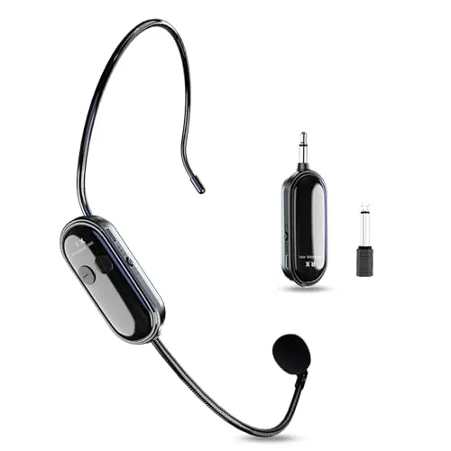 ZOWEETEK wireless headset microphone with noise reduction for fitness