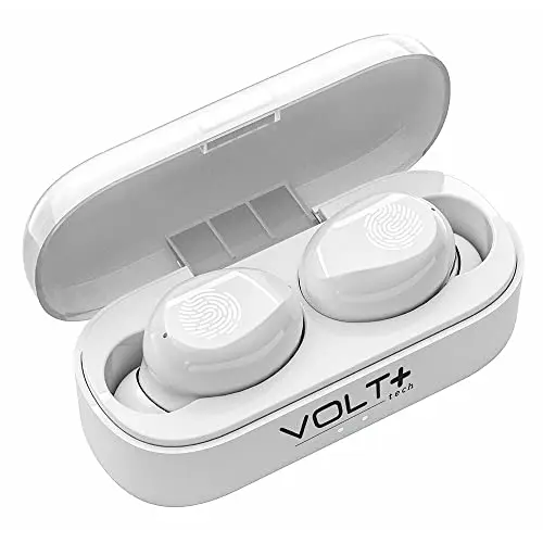 VOLT PLUS TECH wireless V5.3 Bluetooth earbuds with thin travel case