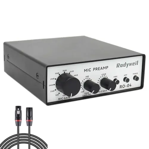 Rodyweil RO-04 Pro microphone preamp with adjustable gain