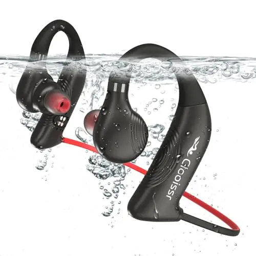 Clooissr S36 in-ear swimming headphones in black color